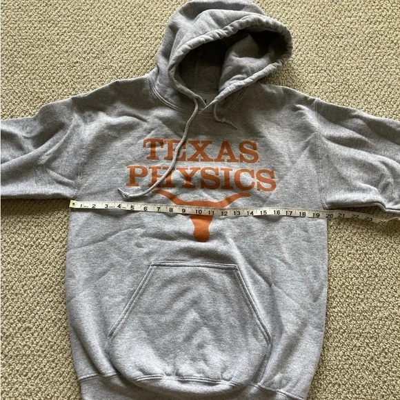 NEW Gildan Texas Physics UT Longhorns Hoodie Sweatshirt Unisex Small Gray NWOT
